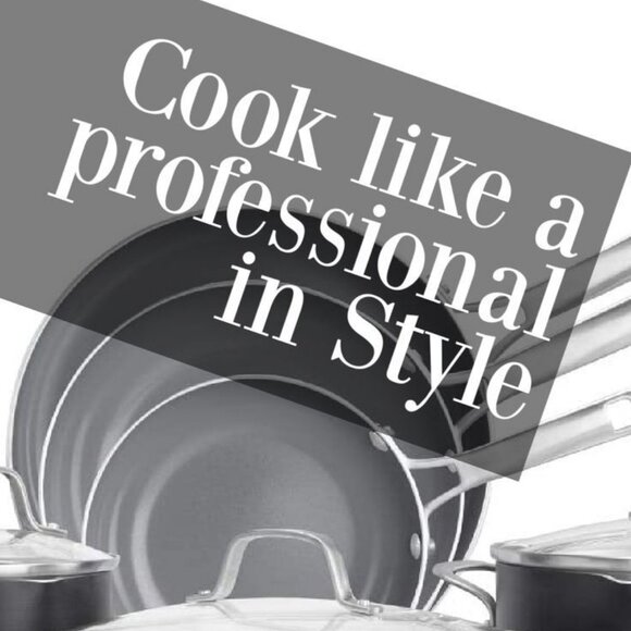 Simply Calphalon Commercial Aluminum Cookware #5005 5 qt Saute Skillet & Cover - Picture 9 of 11